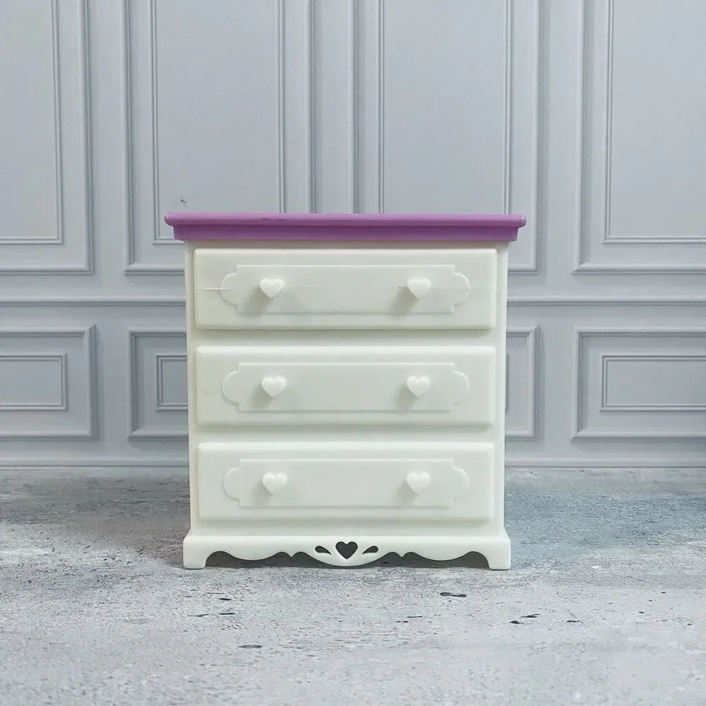 Vintage White And pink Barbie Kelly Doll Dresser